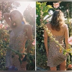 Zara Yellow Floral Draped Satin Effect Mini Dress Size L NWT New With Tags